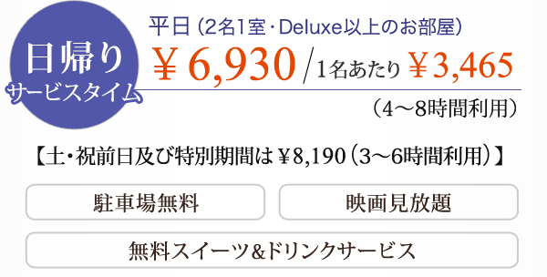 日帰りサービスタイム